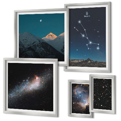 Galeria de parede Paisagens estelares cósmicas à noite