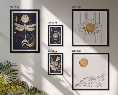 Galeria de parede Motivos estilosos de insetos espaciais