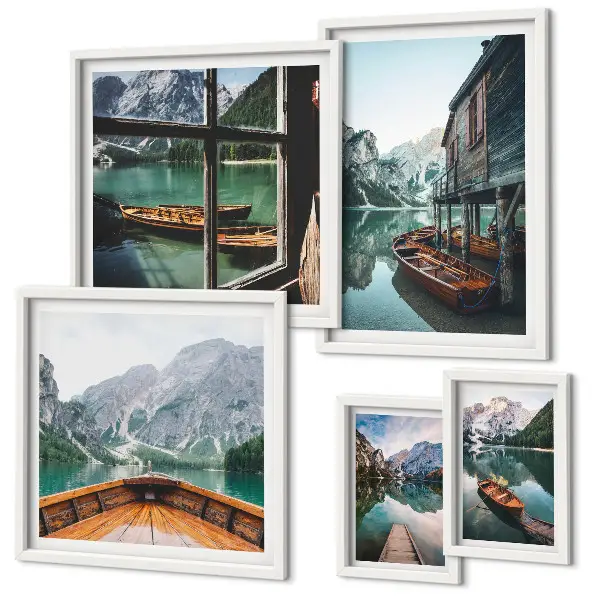 Galeria de quadros para parede paisagem montanhosa com lagos de paz