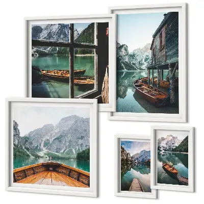Galeria de quadros para parede paisagem montanhosa com lagos de paz