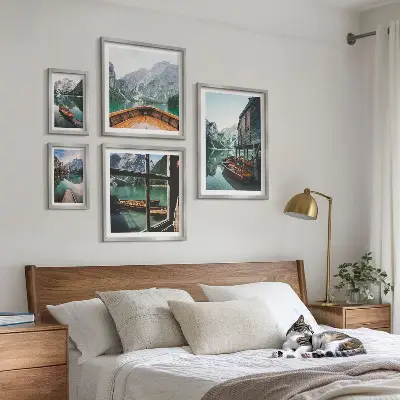 Galeria de quadros para parede paisagem montanhosa com lagos de paz