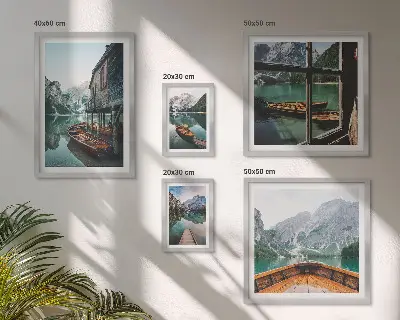 Galeria de quadros para parede paisagem montanhosa com lagos de paz