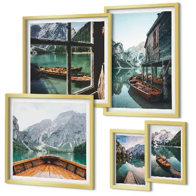 Galeria de quadros para parede paisagem montanhosa com lagos de paz