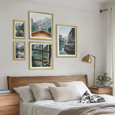 Galeria de quadros para parede paisagem montanhosa com lagos de paz