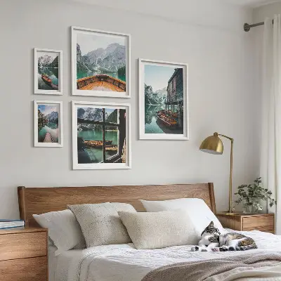 Galeria de quadros para parede paisagem montanhosa com lagos de paz