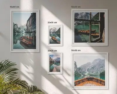 Galeria de quadros para parede paisagem montanhosa com lagos de paz