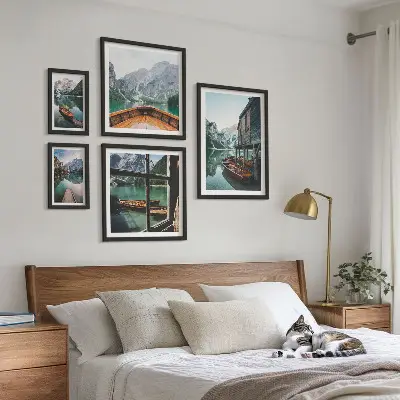 Galeria de quadros para parede paisagem montanhosa com lagos de paz
