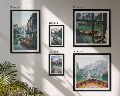 Galeria de quadros para parede paisagem montanhosa com lagos de paz