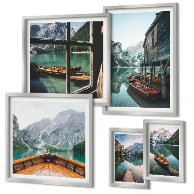Galeria de quadros para parede paisagem montanhosa com lagos de paz