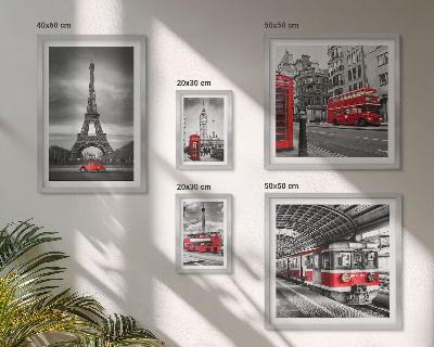Parede galeria de quadros Vistas elegantes de Londres e Paris