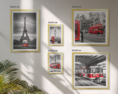 Parede galeria de quadros Vistas elegantes de Londres e Paris