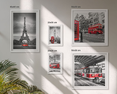Parede galeria de quadros Vistas elegantes de Londres e Paris