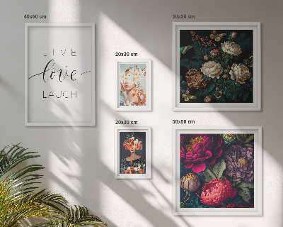 Galeria de parede slogans motivacionais florais