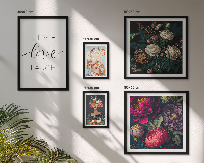 Galeria de parede slogans motivacionais florais
