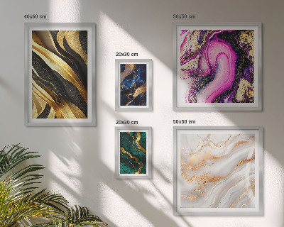 Conjunto de 5 quadros com moldura Padrões modernos abstratos