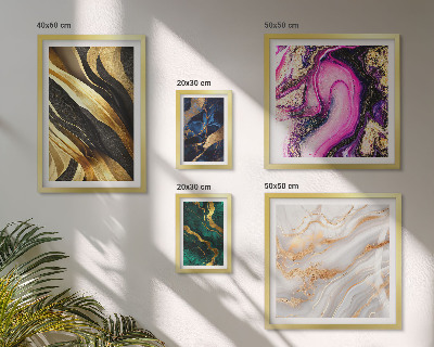 Conjunto de 5 quadros com moldura Padrões modernos abstratos