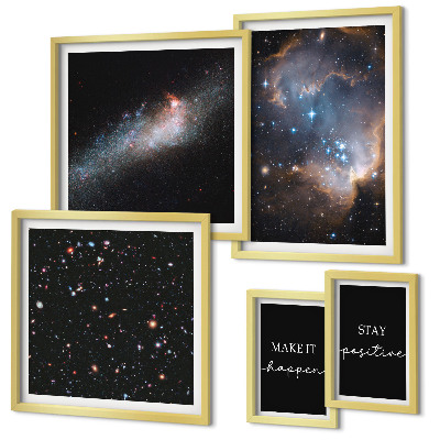 Galeria de parede Inspirações cósmicas e motivação