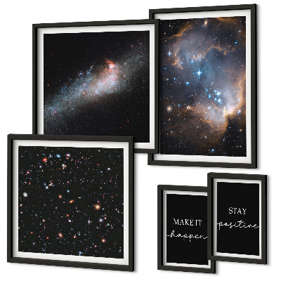 Galeria de parede Inspirações cósmicas e motivação