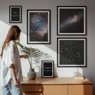 Galeria de parede Inspirações cósmicas e motivação