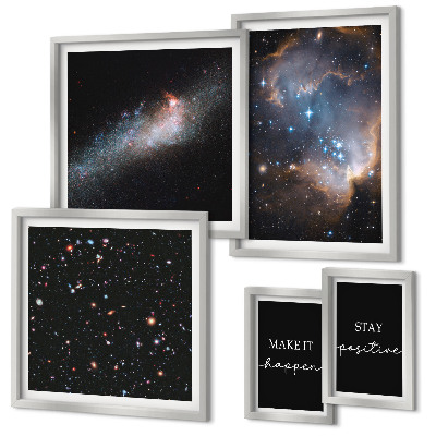 Galeria de parede Inspirações cósmicas e motivação