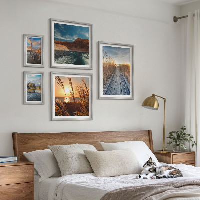 Parede galeria de quadros Trilha de vegetação aquática com paisagens
