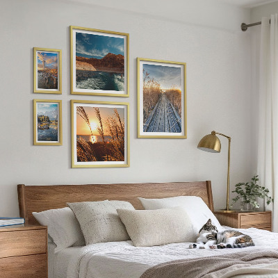Parede galeria de quadros Trilha de vegetação aquática com paisagens