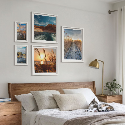 Parede galeria de quadros Trilha de vegetação aquática com paisagens