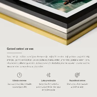 Galeria de quadros para parede com trilha de vegetação aquática e paisagens