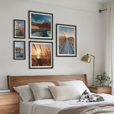 Parede galeria de quadros Trilha de vegetação aquática com paisagens