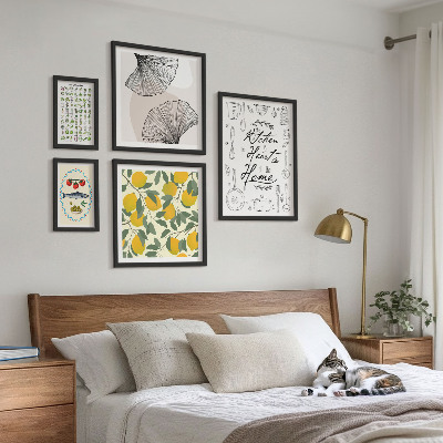 Conjunto de 5 quadros decorativos Inspirações para cozinhas elegantes