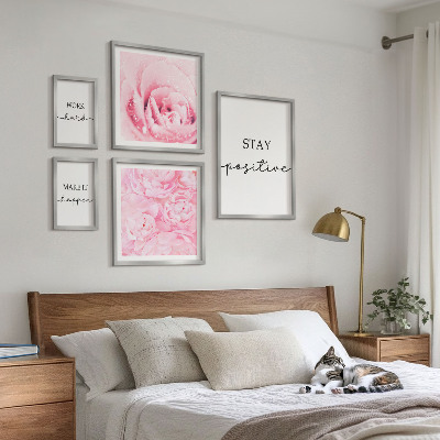 Galeria de parede Frases motivacionais sobre flores