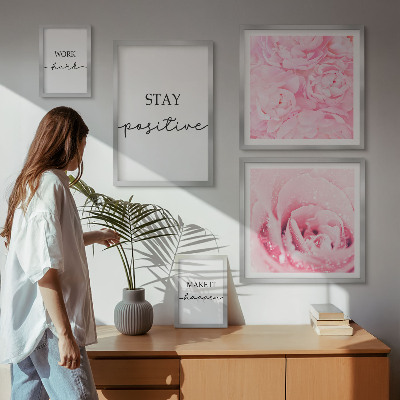 Galeria de parede Frases motivacionais sobre flores