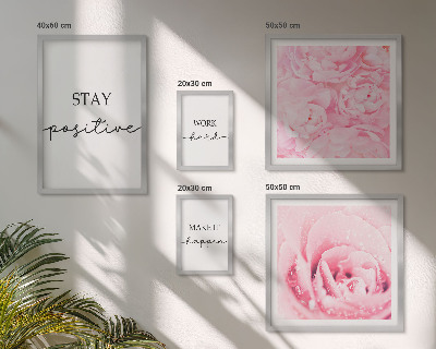 Galeria de parede Frases motivacionais sobre flores