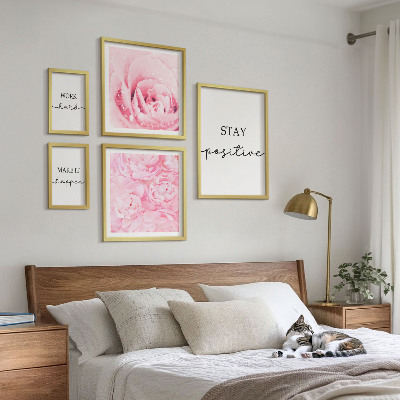 Galeria de parede Frases motivacionais sobre flores