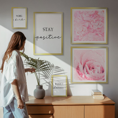 Galeria de parede Frases motivacionais sobre flores