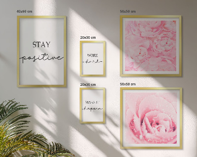 Galeria de parede Frases motivacionais sobre flores