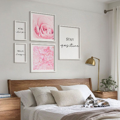 Galeria de parede Frases motivacionais sobre flores