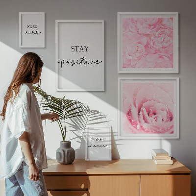 Galeria de parede Frases motivacionais sobre flores