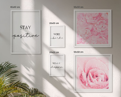 Galeria de parede Frases motivacionais sobre flores