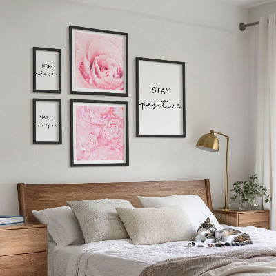 Galeria de parede Frases motivacionais sobre flores