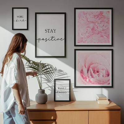 Galeria de parede Frases motivacionais sobre flores