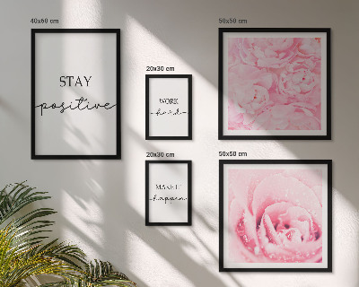Galeria de parede Frases motivacionais sobre flores