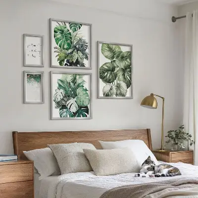 Galeria de quadros para parede com inspirações modernas de plantas