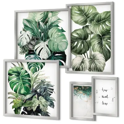 Galeria de quadros para parede com inspirações modernas de plantas