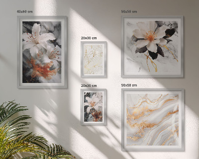 Galeria de parede elegância do fundo de mármore floral