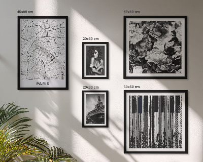 Conjunto de 5 quadros com moldura Arquitetura elegante em estilo parisiense