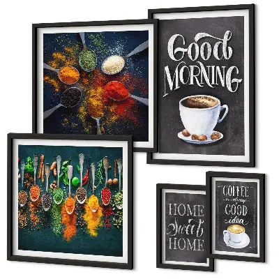 Galeria de quadros para parede ideias de decoração com tema de café para amantes de café