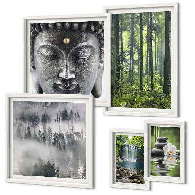 Galeria de parede Temas relaxantes de natureza zen