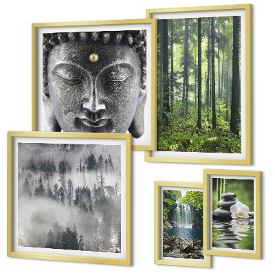 Galeria de parede Temas relaxantes de natureza zen