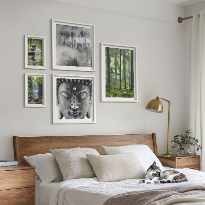 Galeria de parede Temas relaxantes de natureza zen